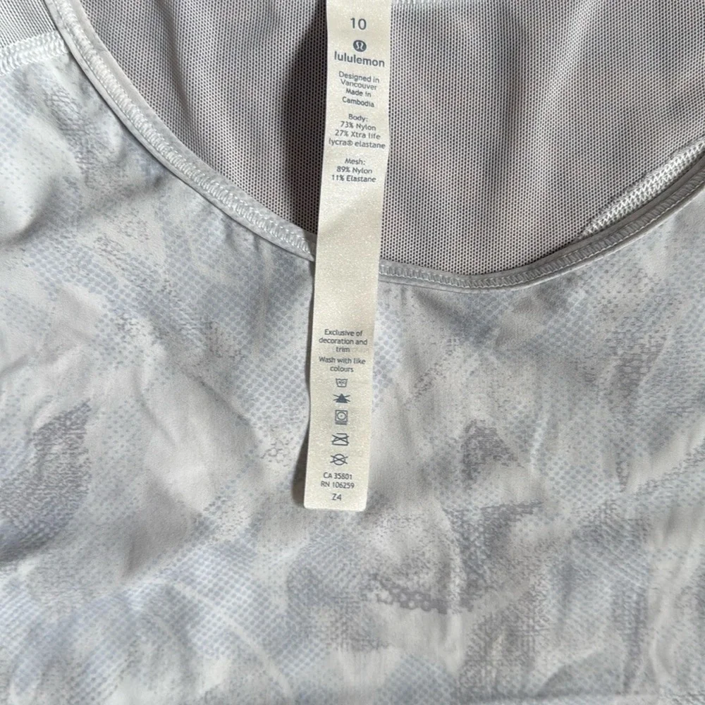 Lululemon Athletica White Tank Top